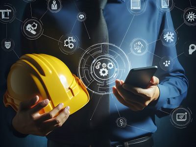 blue-shirt-holding-yellow-construction-helmet